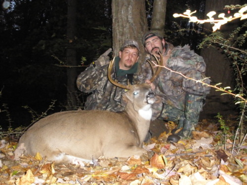 The Rackmaster(l) with a deer I shot on a great October evening